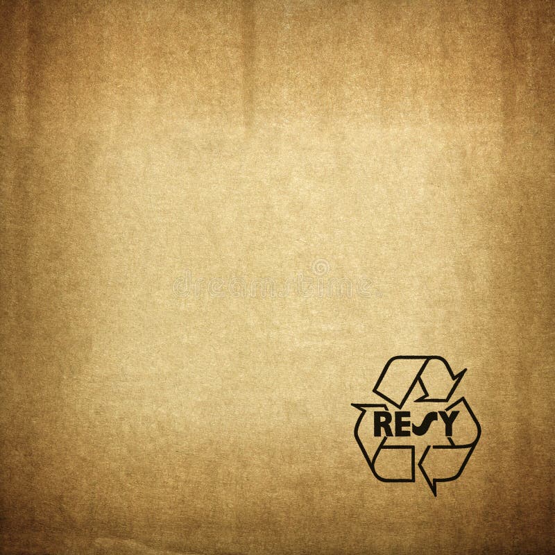Recycle symbol on cardboard texture stock photo Recycle symbol on cardboard texture stock photo