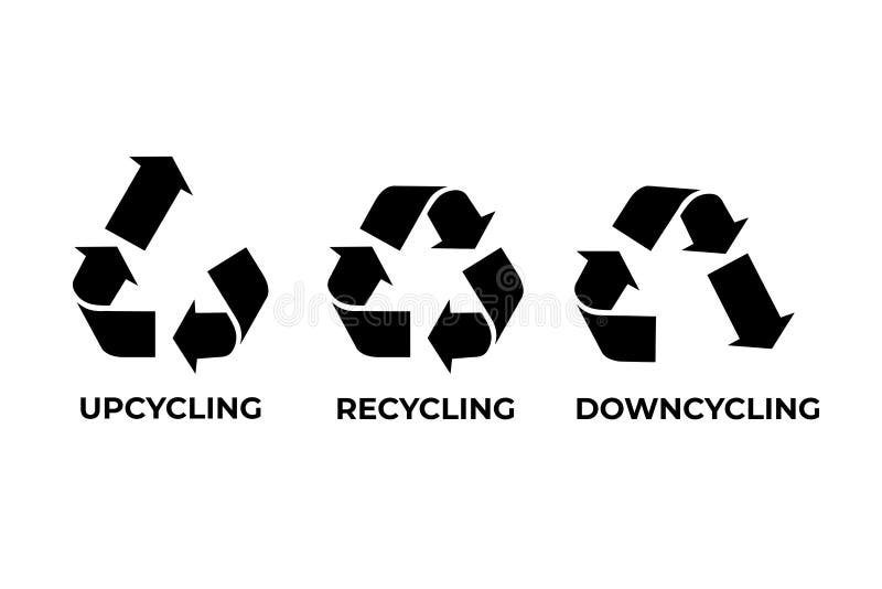 Recycle, upcycle, downcycle icon