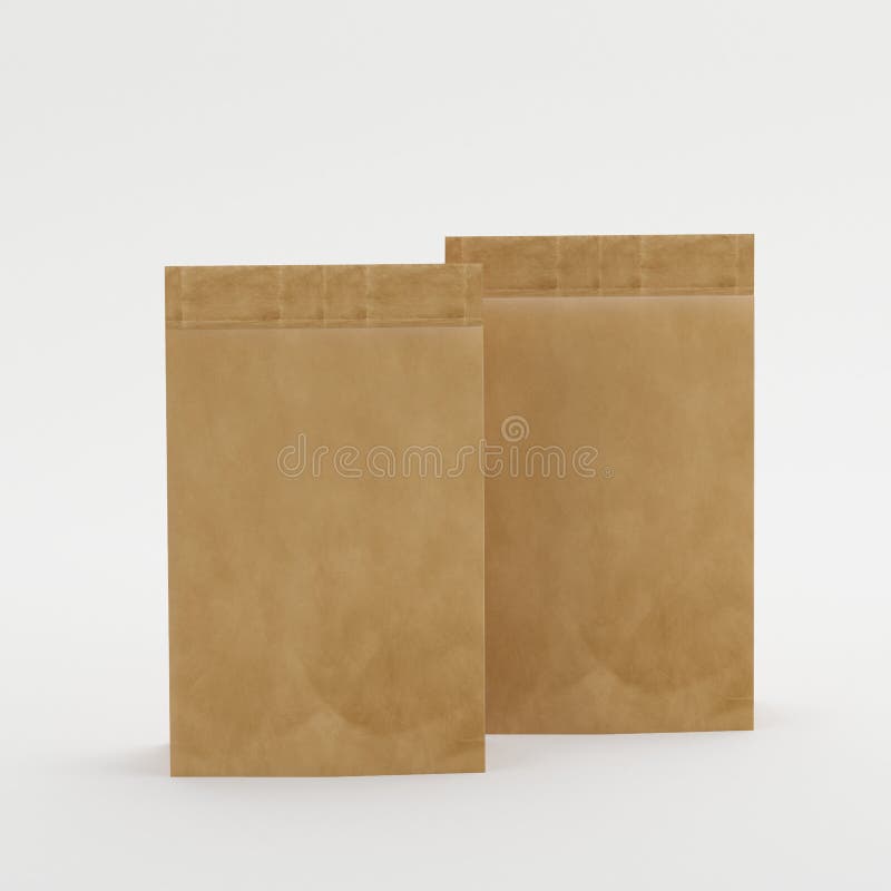 Download Recycled Brown Paper Bag Mock-up Template On White ...