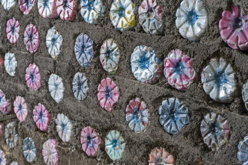 Coloured Plastic Bottle Wall Stock Image Image of nature, dirty