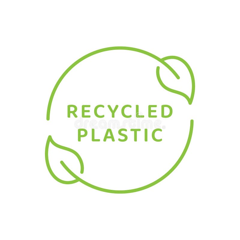 Recycled plastic label stock illustration. Illustration of reduce