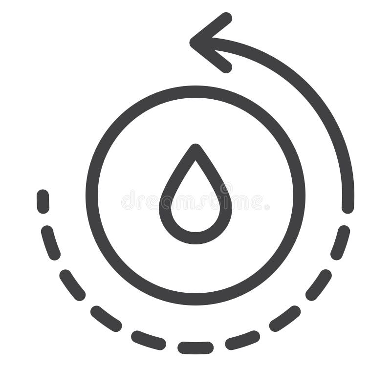 Recycleer het pictogram van de waterlijn royalty-vrije illustratie Recycleer het pictogram van de waterlijn royalty-vrije illustratie