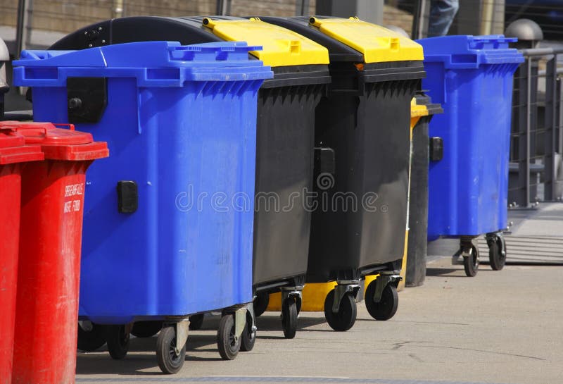 Recycling Bins stock photo. Image of germany, garbage 77335184