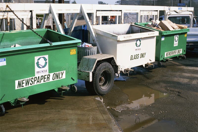 Recycling bins on wheels editorial image. Image of outside 23162570