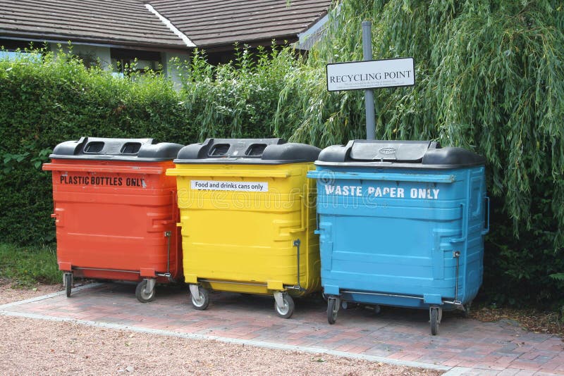Bottles for recycling stock image. Image of resources, blurred 563769