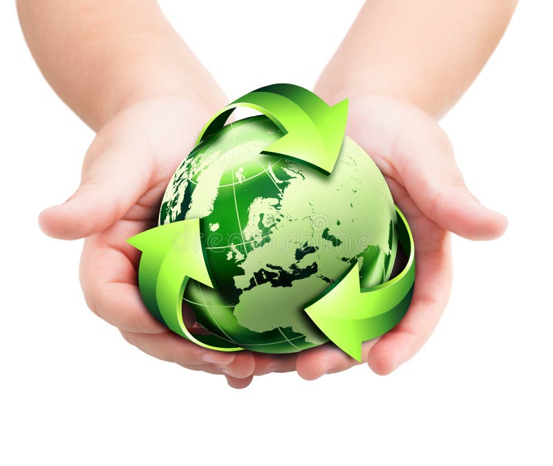 Recycling - future to the hands of new generation. Recycling - future to the hands of new generation