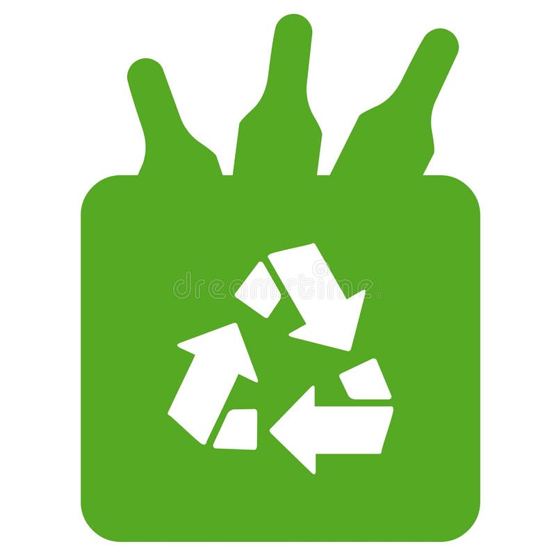 Illustration Of Recycling Symbol Of Glass Bottles Stock Illustration