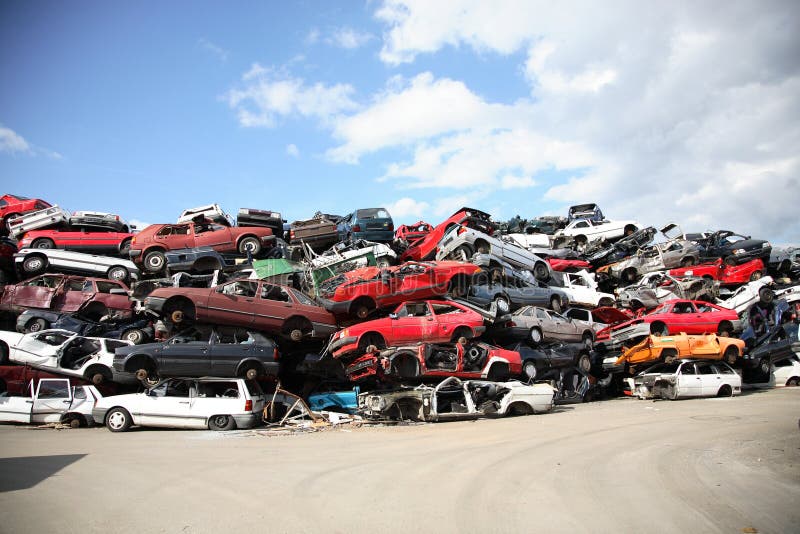 Recycling old cars site in Germany