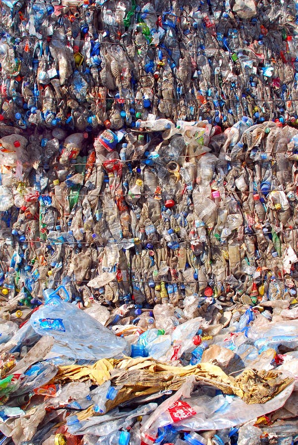 Recycling Plastic and bottles royalty free stock image