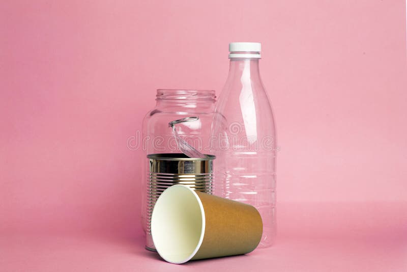 Recycling of Plastic, Metal, Plastic and Paper. Environmental Pollution