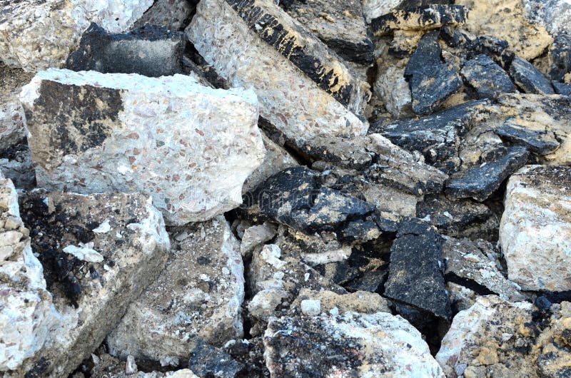 Recycling and Reuse Crushed Concrete Rubble, Asphalt, Building Material