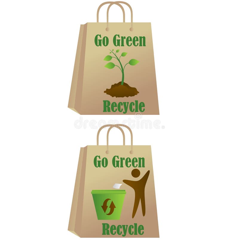 Recycling Symbol Shopping Bags Stock Illustrations 848 Recycling