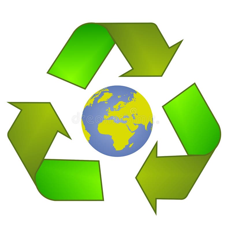 RecyclingSymbol Logo stock abbildung. Illustration von ökologie