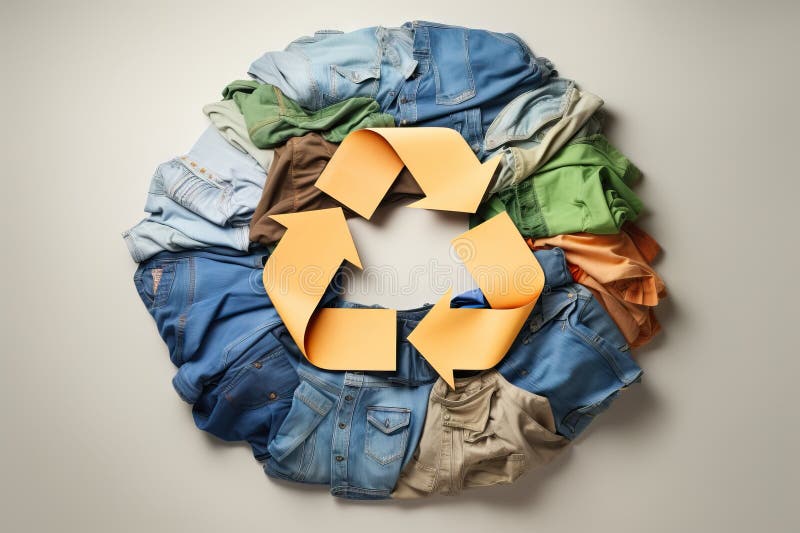 Recycling Symbol. Used Clothes. Responsible Consumption and Sustainable ...