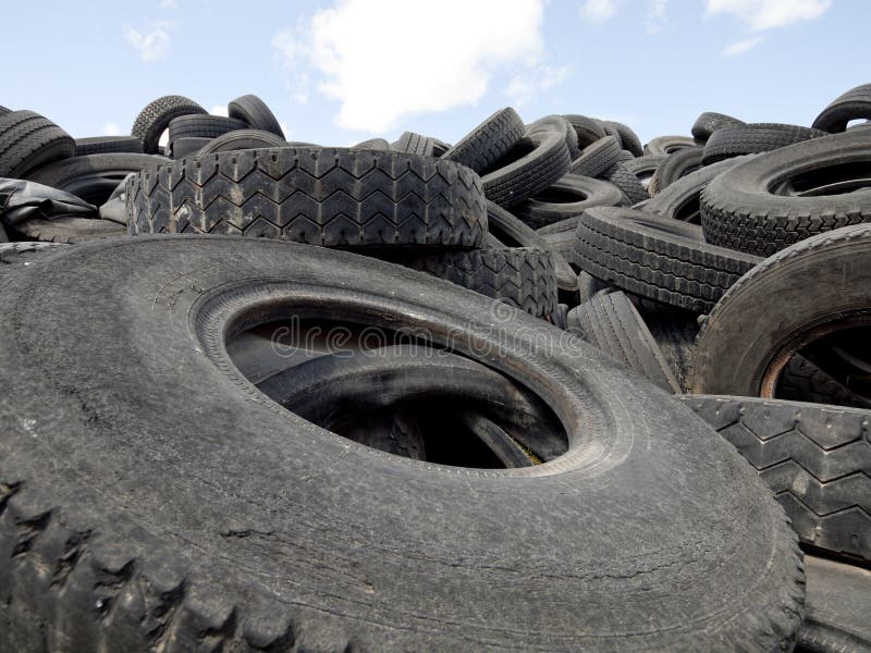 Tires in scrap yard stock photo. Image of spare, pneumatic 2605962