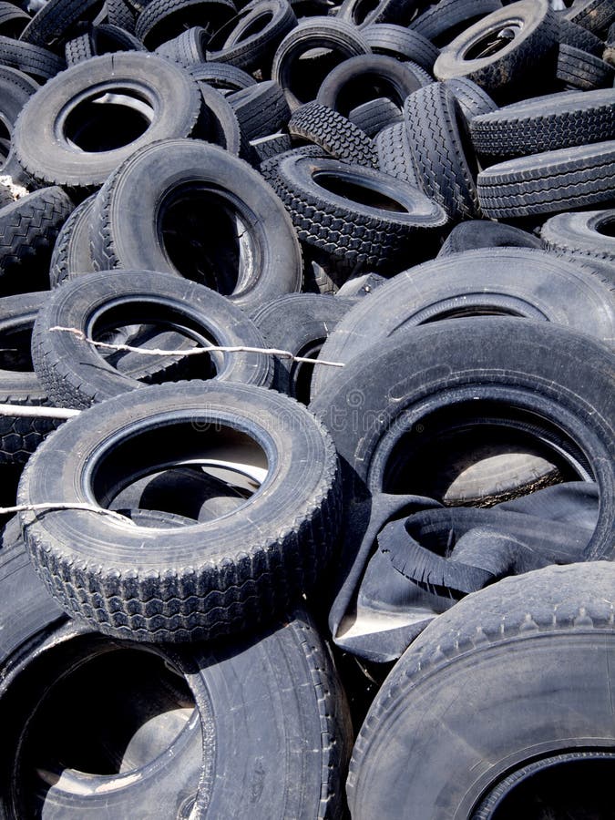 Tires in scrap yard stock photo. Image of spare, pneumatic 2605962