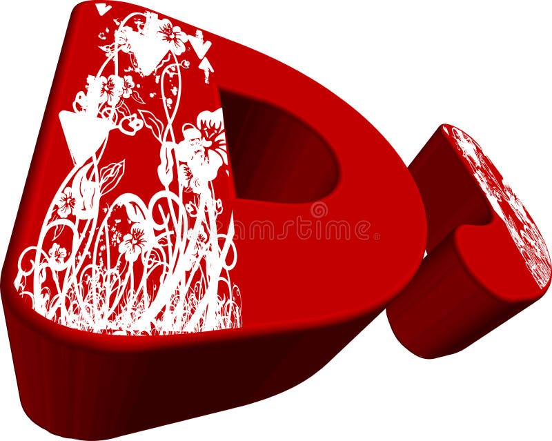 Red 3D DJ And White Foliage