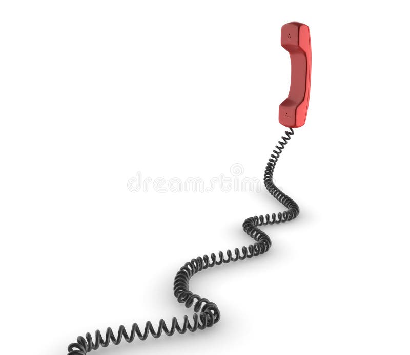 Red 3d phone stock illustration