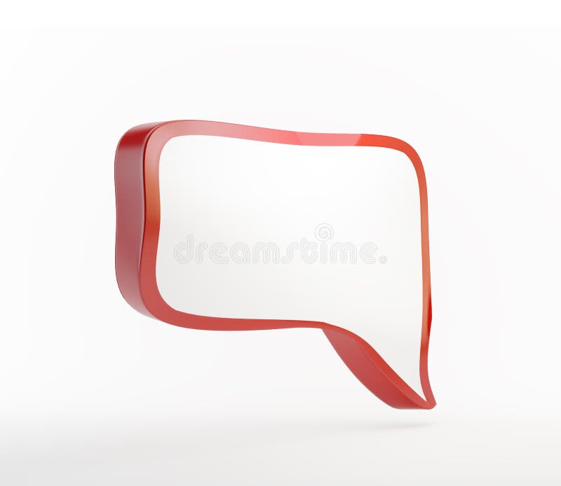 Red 3d speech bubble stock illustration