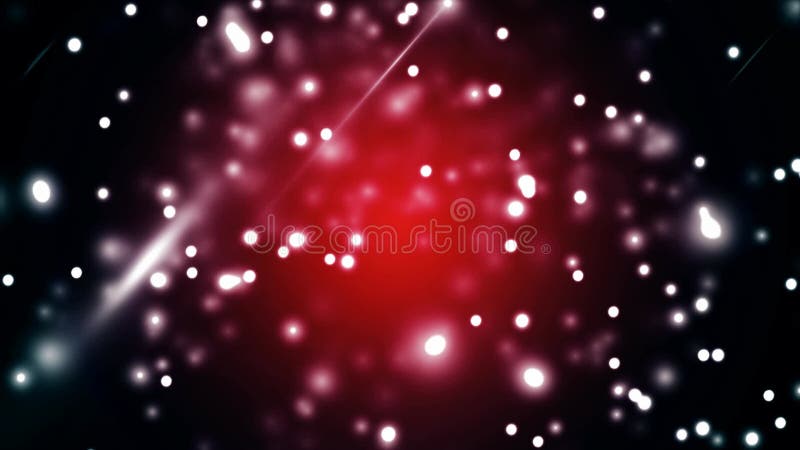 Red abstract background with moving dots. Mockup vector illustration