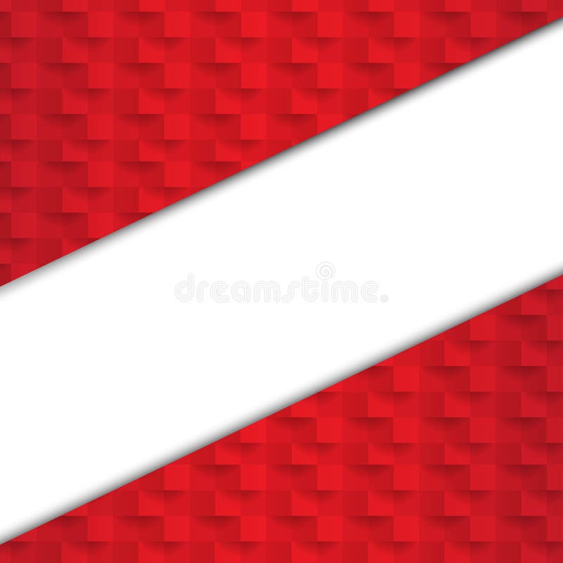 Red Abstract Background With Paper Banner vector illustration