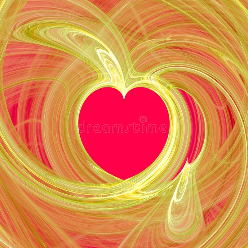 Red abstract heart