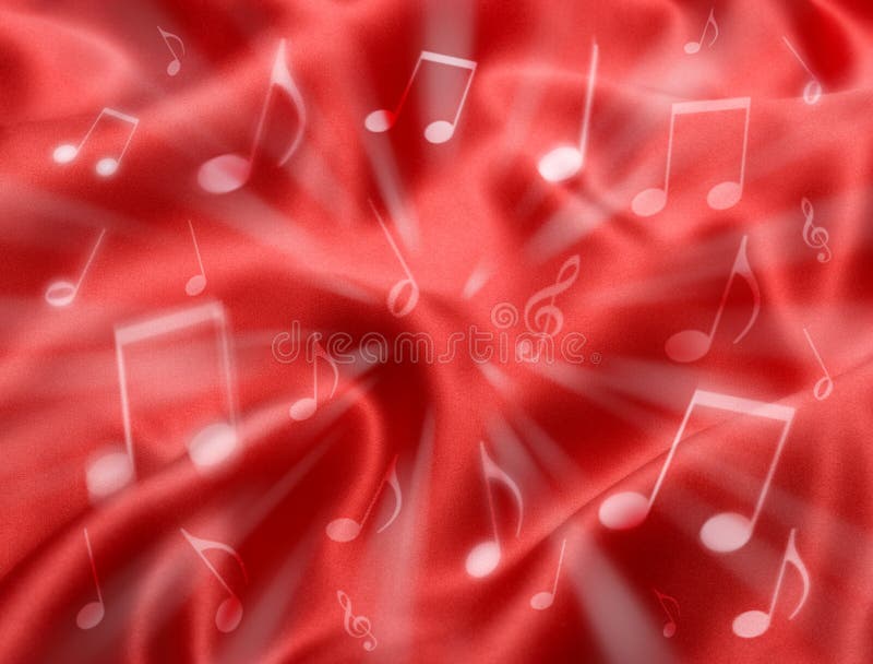 Red Abstract Music Background