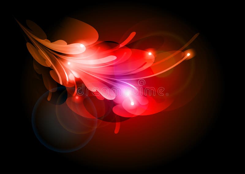 Red abstract shapes vector illustration