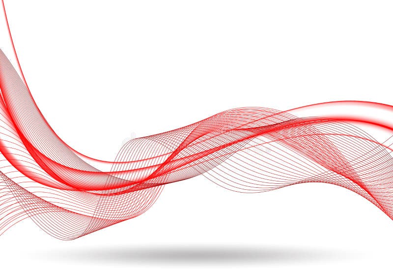 Red Abstract Wave Wallpaper Modern Design with Copy Space. Vector ...