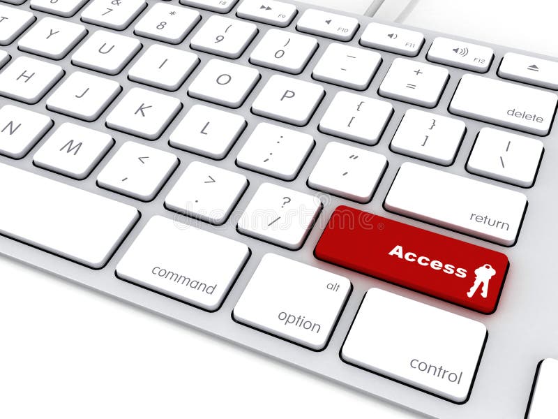 Red access button stock illustration
