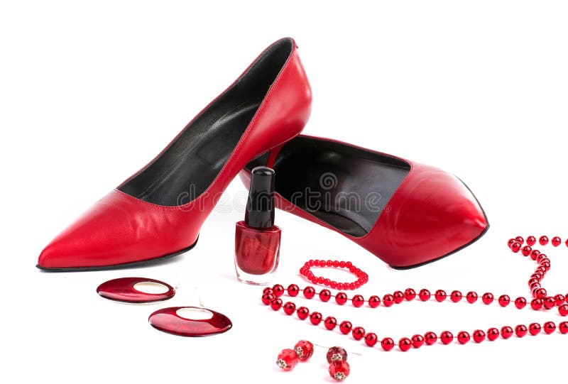 Red accessories stock photo. Image of leather, glamour 19429208