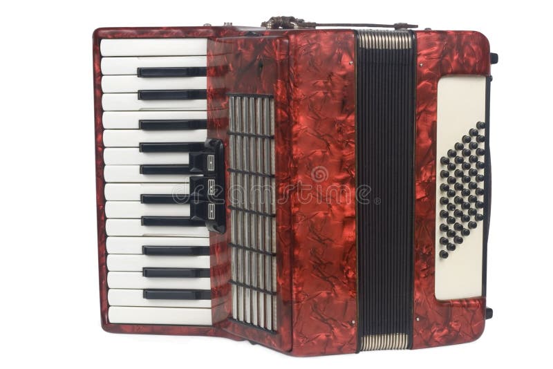 Red Accordion stock image Red Accordion stock image