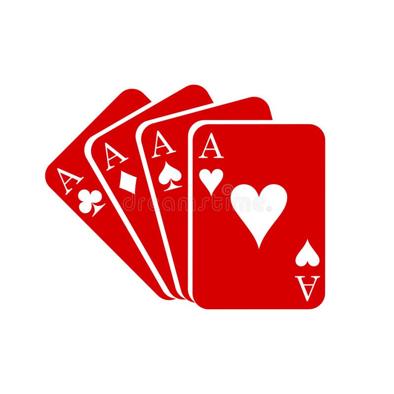 Red Ace Cards. Card Suit Icon. Stock - Illustration of leisure, play: 113627009