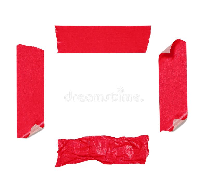 Red adhesive tape isolated