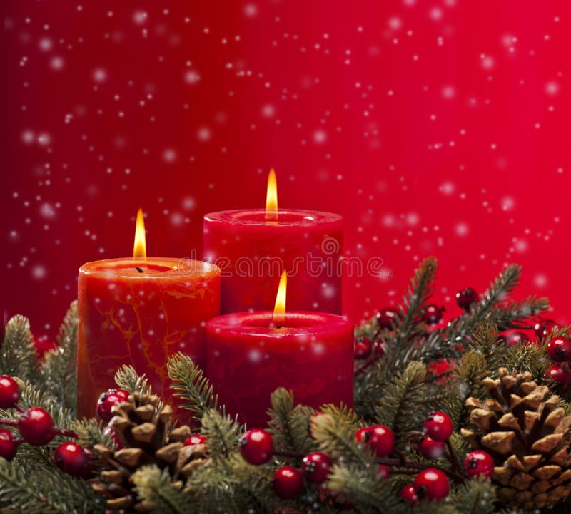 Christmas decoration stock image. Image of candle, holiday 3654475