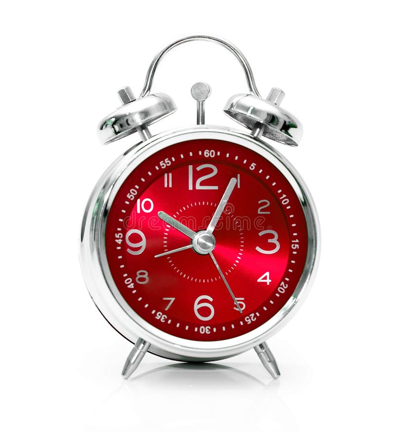 retro red alarm clock