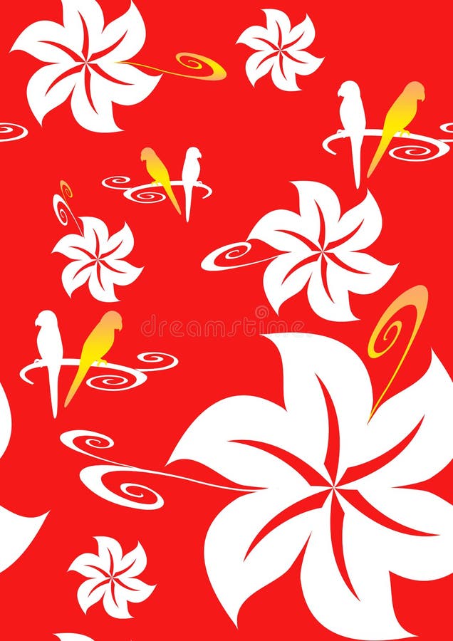 Red Hawaiian background