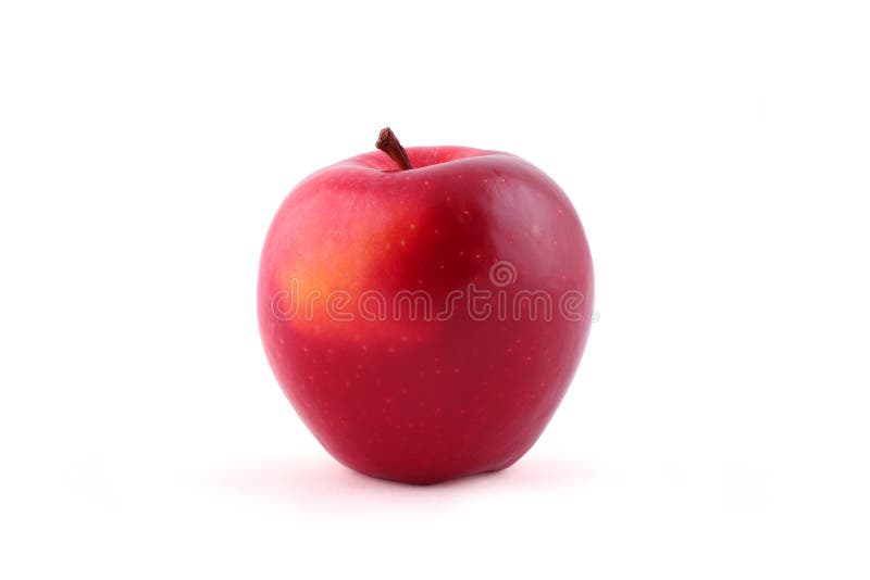 Fresh red apple isolated on white