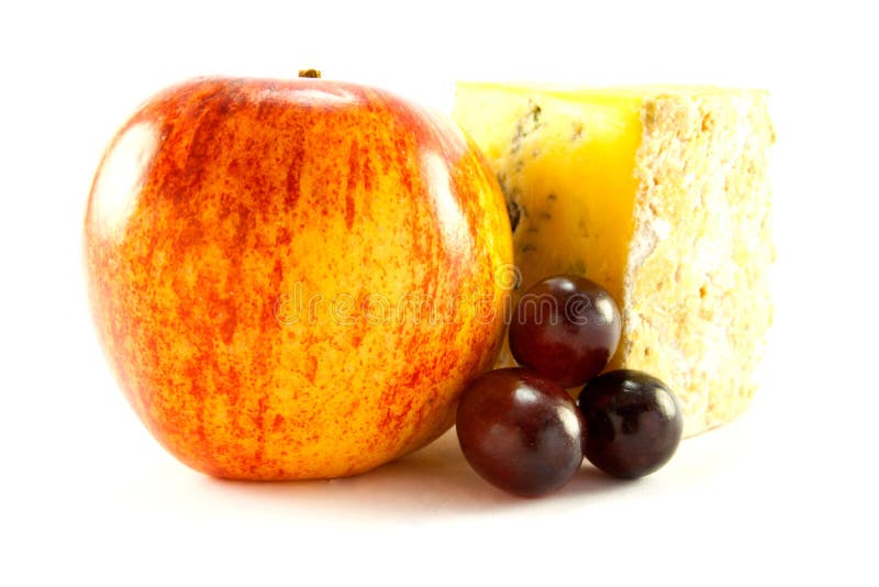 Red Apple, Blue Cheese and Grapes