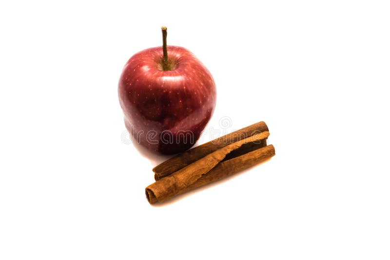 Red Apple with Cinnamon stock photos