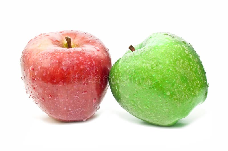 Red apple and green apple