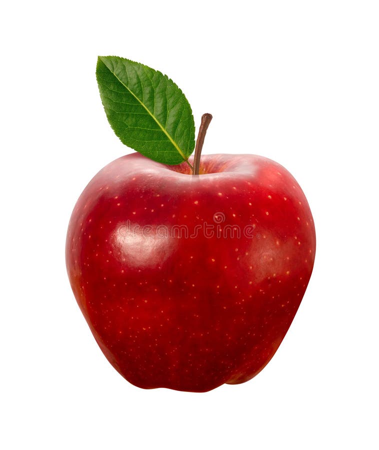 Red Apple isolated with clipping path