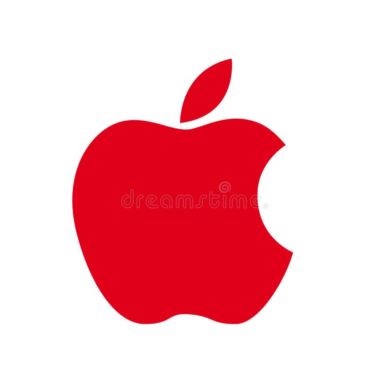 Red apple logo stock Illustration of editorial - 118353029