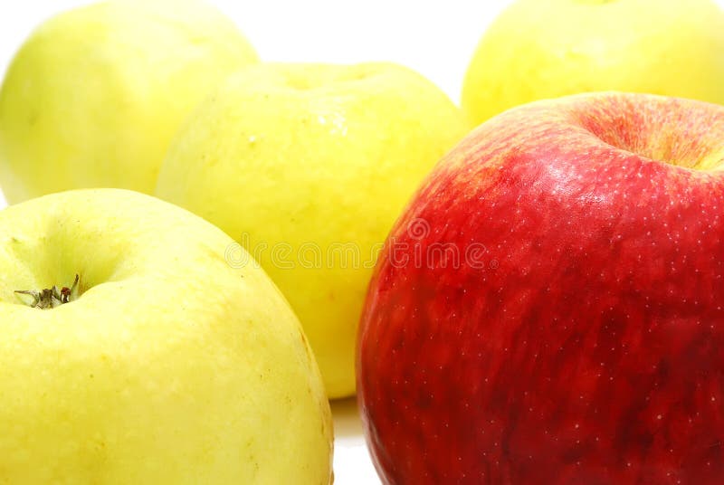 Red Apple between Yellow stock photo. Image of juicy 12019468