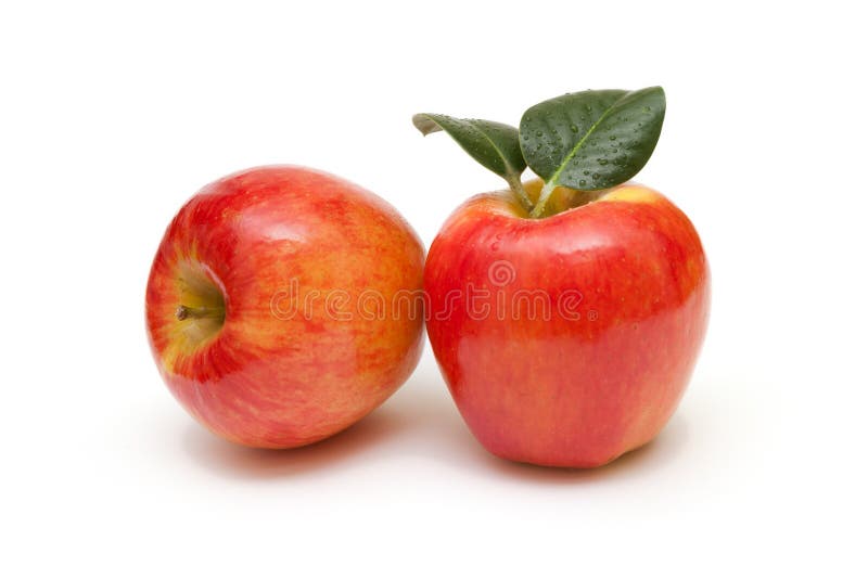Fresh red apples isolated on white background. Fresh red apples isolated on white background