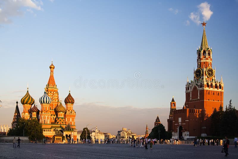 The red area in Moscow