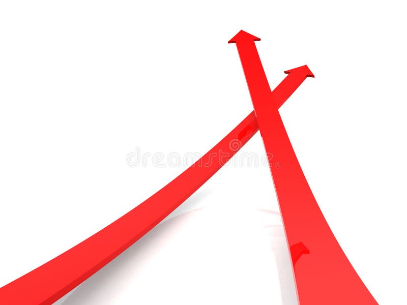 Red arrows illustration stock illustration. Illustration of champion ...