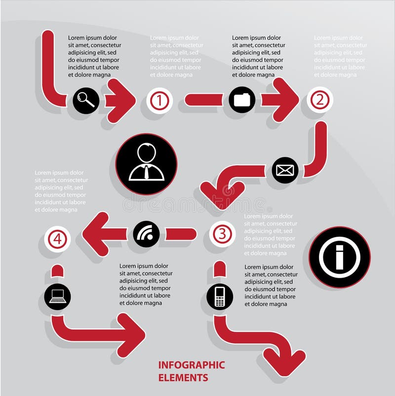 Red arrows vector illustration