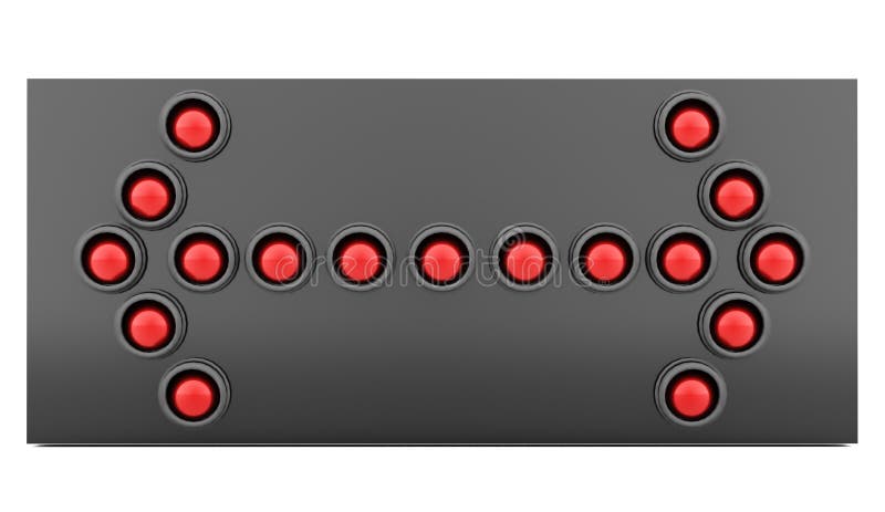 Red arrows light barrier stock illustration