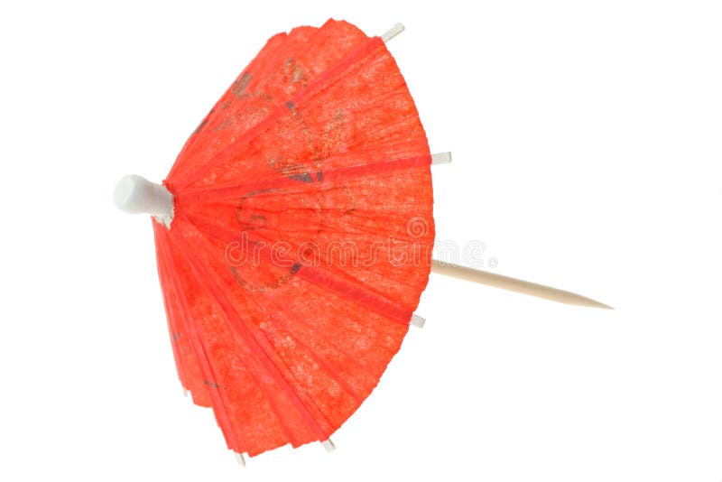 Red asian cocktail umbrella